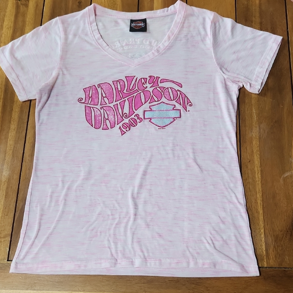 Harley-Davidson lightweight Pink Tee, Size M